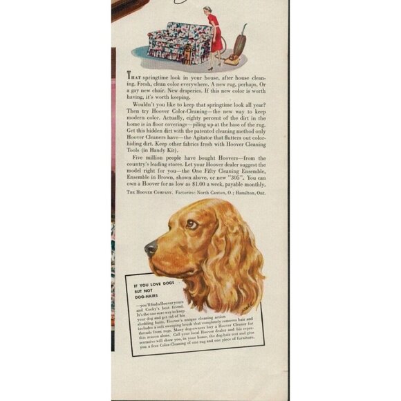 1939 Hoover Cleaning Ensemble Vintage Print Ad (L10) - Picture 4 of 4